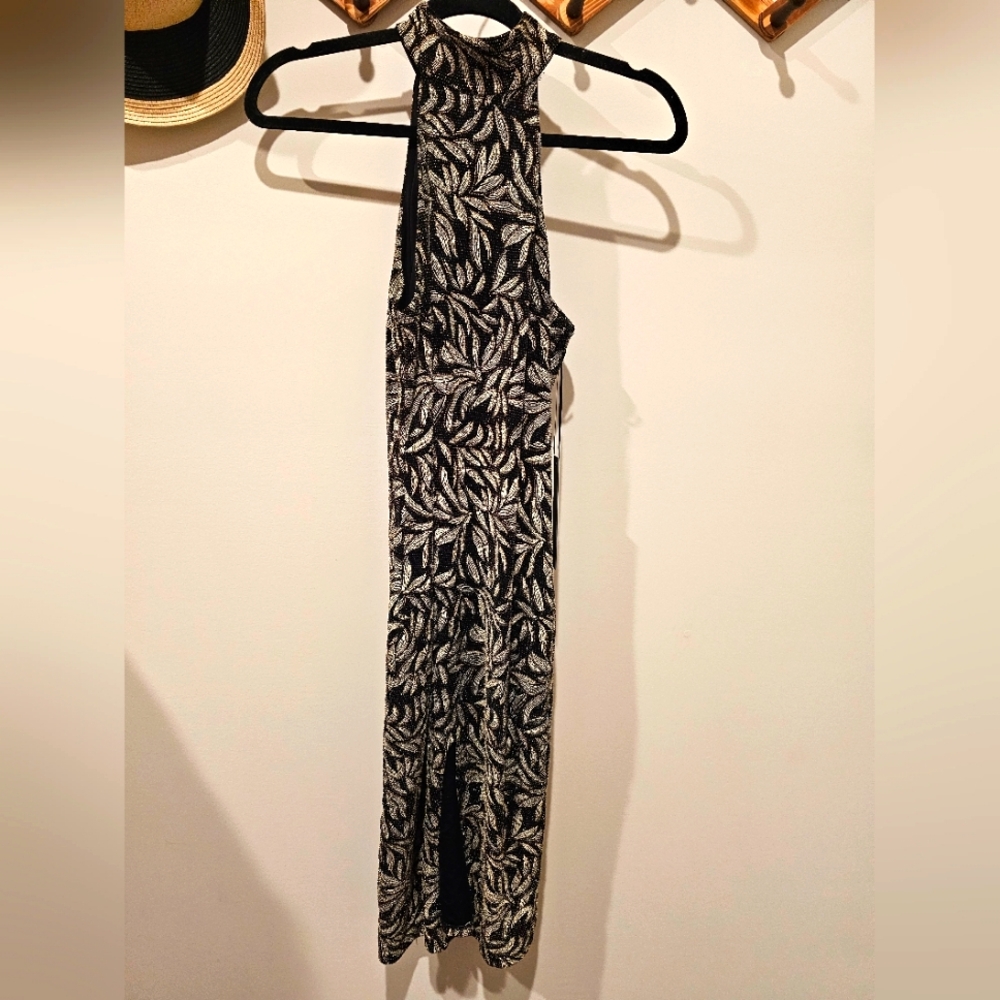 House of Harlow 1960 X Revolve Gold Black Halter Bodycon style Dress Size XS